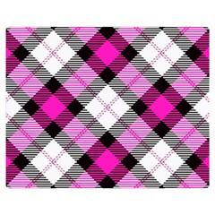 Smart Plaid Hot Pink Double Sided Flano Blanket (medium)  by ImpressiveMoments