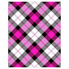 Smart Plaid Hot Pink Drawstring Bag (small) by ImpressiveMoments