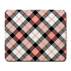 Smart Plaid Peach Large Mousepads by ImpressiveMoments