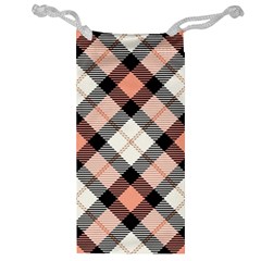 Smart Plaid Peach Jewelry Bags by ImpressiveMoments