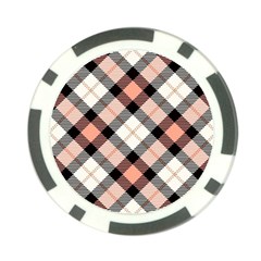 Smart Plaid Peach Poker Chip Card Guards by ImpressiveMoments