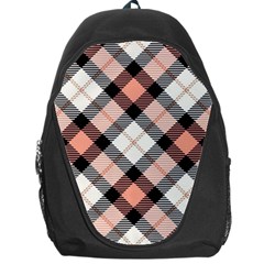 Smart Plaid Peach Backpack Bag by ImpressiveMoments