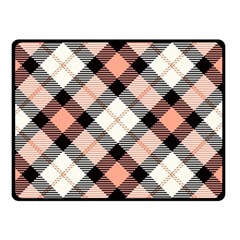 Smart Plaid Peach Double Sided Fleece Blanket (small)  by ImpressiveMoments