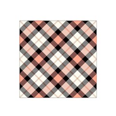 Smart Plaid Peach Satin Bandana Scarf by ImpressiveMoments