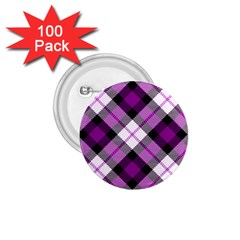 Smart Plaid Purple 1 75  Buttons (100 Pack)  by ImpressiveMoments