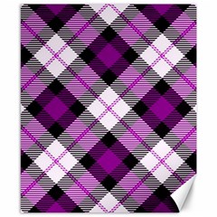 Smart Plaid Purple Canvas 8  X 10  by ImpressiveMoments