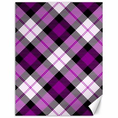 Smart Plaid Purple Canvas 12  X 16   by ImpressiveMoments