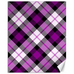 Smart Plaid Purple Canvas 16  X 20   by ImpressiveMoments