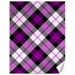 Smart Plaid Purple Canvas 18  X 24   by ImpressiveMoments