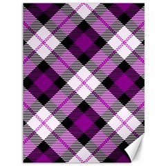 Smart Plaid Purple Canvas 36  X 48   by ImpressiveMoments