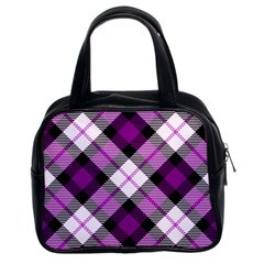 Smart Plaid Purple Classic Handbags (2 Sides) by ImpressiveMoments