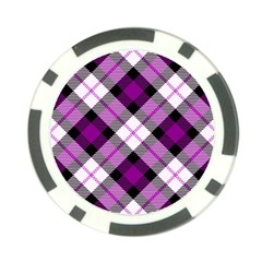 Smart Plaid Purple Poker Chip Card Guards (10 Pack)  by ImpressiveMoments