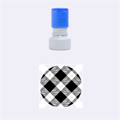 Smart Plaid Purple Rubber Round Stamps (small) by ImpressiveMoments