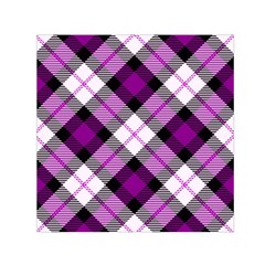 Smart Plaid Purple Small Satin Scarf (square)  by ImpressiveMoments