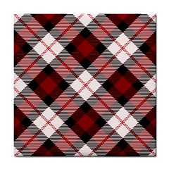 Smart Plaid Red Tile Coasters by ImpressiveMoments