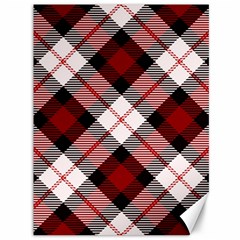 Smart Plaid Red Canvas 36  X 48   by ImpressiveMoments