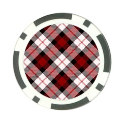 Smart Plaid Red Poker Chip Card Guards (10 Pack)  by ImpressiveMoments