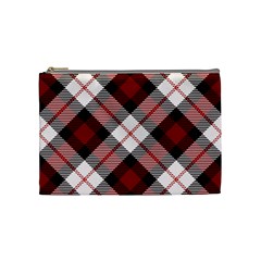 Smart Plaid Red Cosmetic Bag (medium)  by ImpressiveMoments