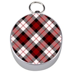 Smart Plaid Red Silver Compasses by ImpressiveMoments