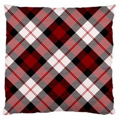 Smart Plaid Red Large Flano Cushion Cases (two Sides)  by ImpressiveMoments