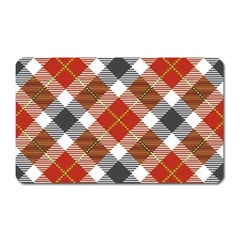 Smart Plaid Warm Colors Magnet (rectangular) by ImpressiveMoments