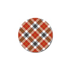 Smart Plaid Warm Colors Golf Ball Marker (4 Pack) by ImpressiveMoments