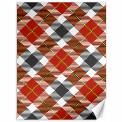 Smart Plaid Warm Colors Canvas 36  X 48   by ImpressiveMoments