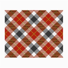 Smart Plaid Warm Colors Small Glasses Cloth (2-side) by ImpressiveMoments