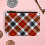 Smart Plaid Warm Colors Mini Coin Purses Front