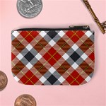 Smart Plaid Warm Colors Mini Coin Purses Back