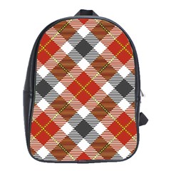 Smart Plaid Warm Colors School Bags (xl)  by ImpressiveMoments