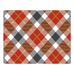 Smart Plaid Warm Colors Double Sided Flano Blanket (large)  by ImpressiveMoments