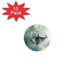 Funny Dswimming Dolphin 1  Mini Magnet (10 pack)  Front