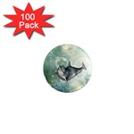 Funny Dswimming Dolphin 1  Mini Magnets (100 pack)  Front