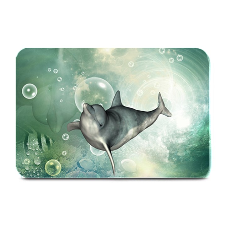 Funny Dswimming Dolphin Plate Mats