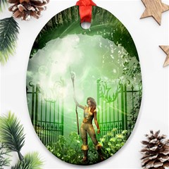 The Gate In The Magical World Ornament (oval)  by FantasyWorld7