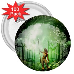 The Gate In The Magical World 3  Buttons (100 Pack)  by FantasyWorld7