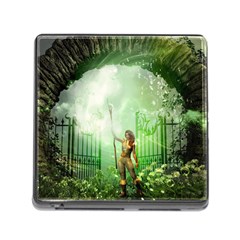 The Gate In The Magical World Memory Card Reader (square) by FantasyWorld7