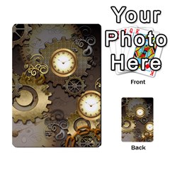 Steampunk, Golden Design With Clocks And Gears Multi-purpose Cards (rectangle)  by FantasyWorld7