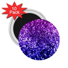 Midnight Glitter 2 25  Magnets (10 Pack)  by KirstenStar