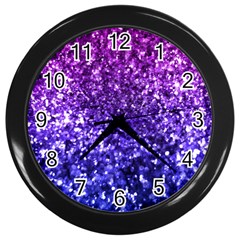 Midnight Glitter Wall Clocks (black) by KirstenStar