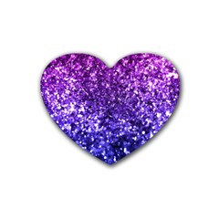 Midnight Glitter Heart Coaster (4 Pack)  by KirstenStar