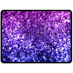 Midnight Glitter Fleece Blanket (large)  by KirstenStar