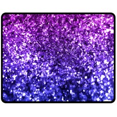 Midnight Glitter Double Sided Fleece Blanket (medium)  by KirstenStar