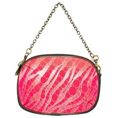 Florescent Pink Zebra Pattern  Chain Purses (two Sides) 