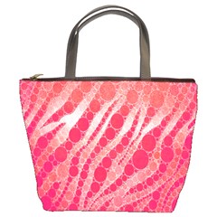 Florescent Pink Zebra Pattern  Bucket Bags