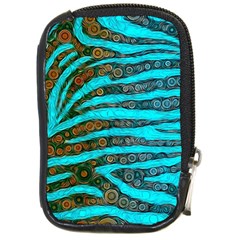 Turquoise Blue Zebra Abstract  Compact Camera Cases