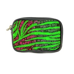 Florescent Green Zebra Print Abstract  Coin Purse