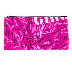 Hot Pink Chic Typography  Pencil Cases