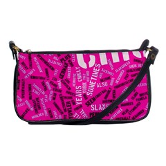 Hot Pink Chic Typography  Shoulder Clutch Bags